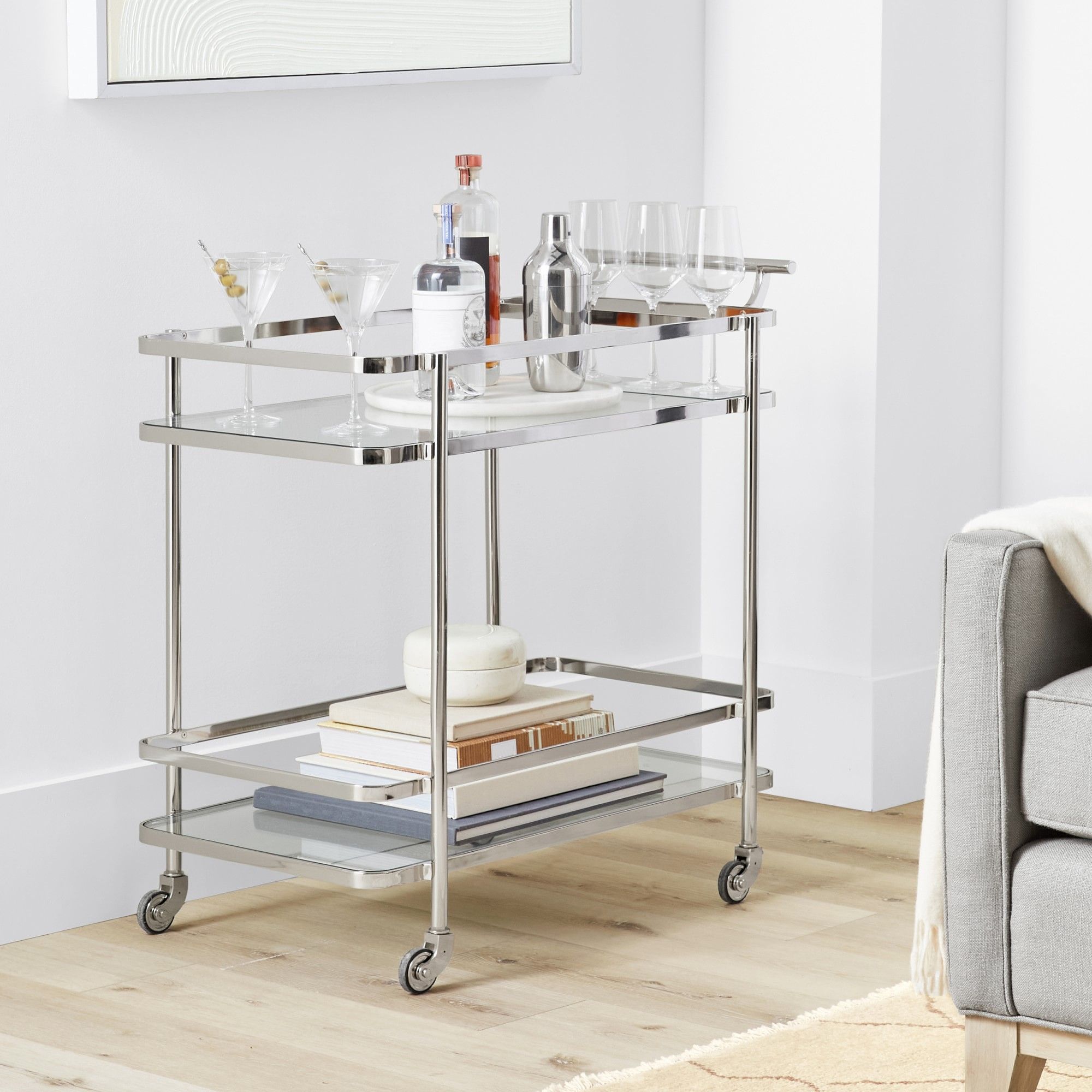 Truman Rectangular Bar Cart thumbnail 2