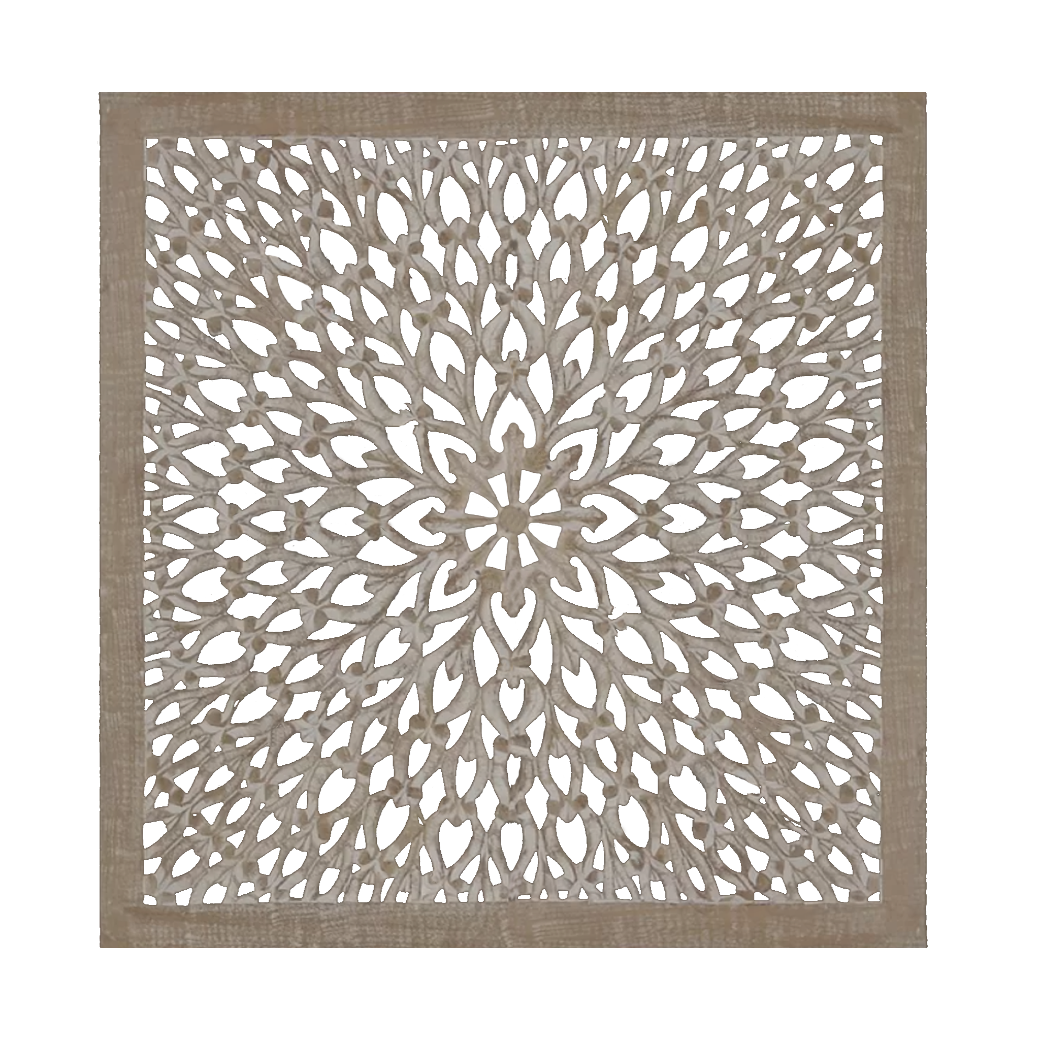 Boho Abstract Wall Decor on Solid Wood-36"x36" thumbnail 3