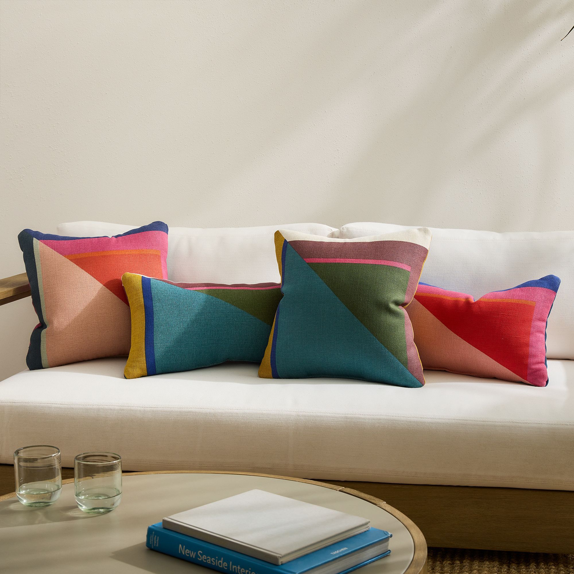 Split Colorblock Indoor/Outdoor Pillow thumbnail 2