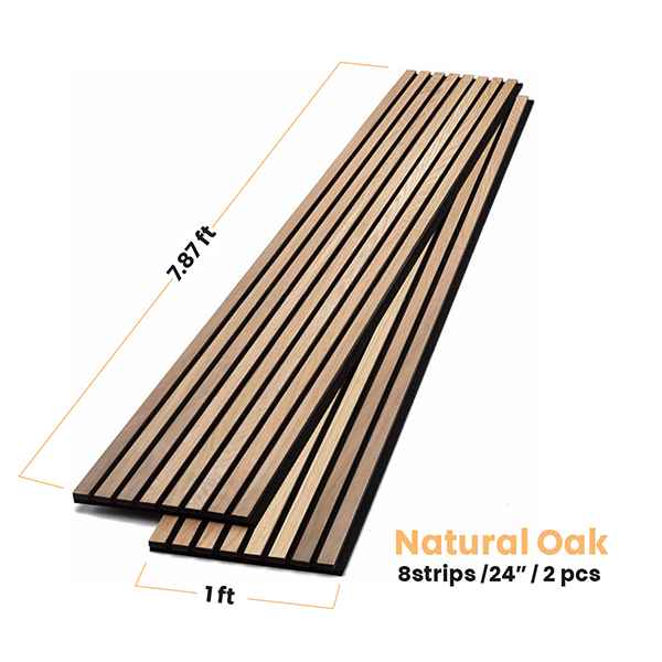 Natural Oak Acoustic Slat Wood Wall Panels thumbnail 4