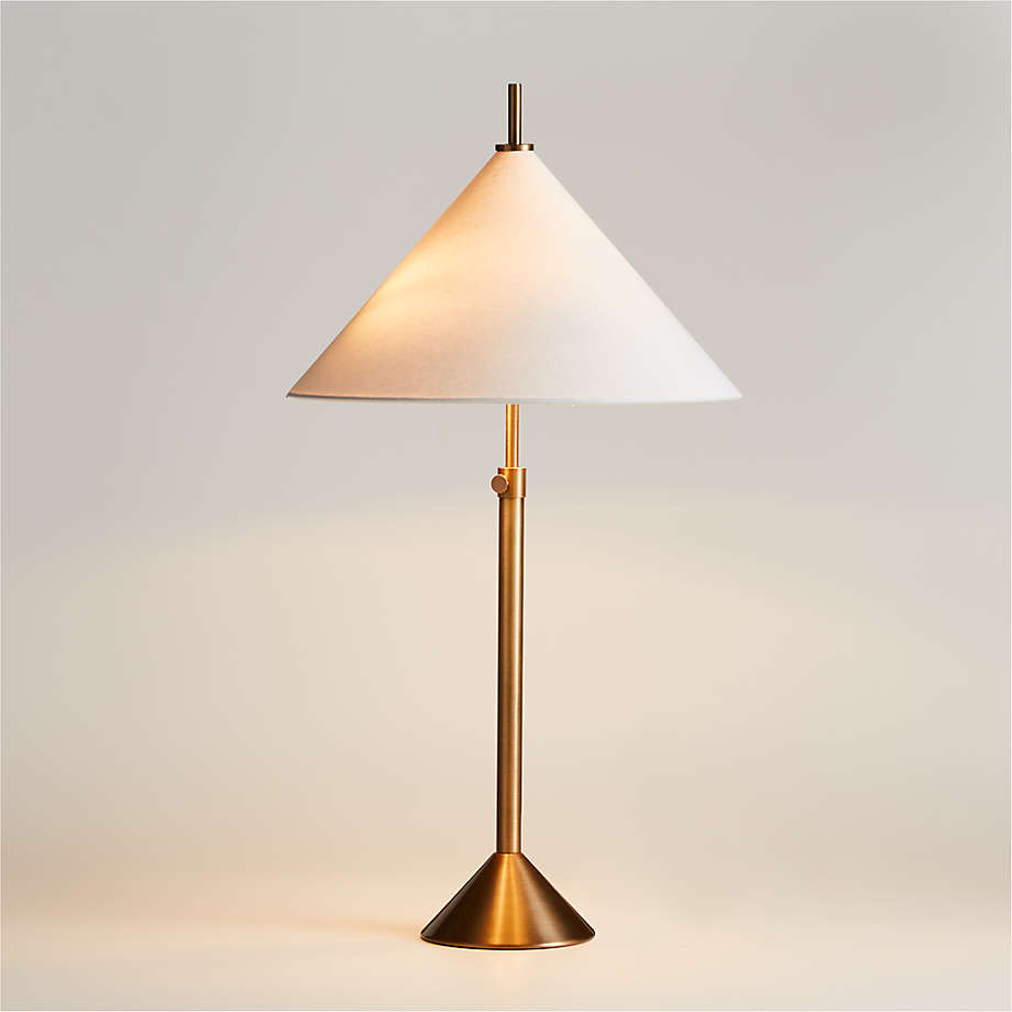 Seymour Telescoping Brass Metal Table Lamp thumbnail 2