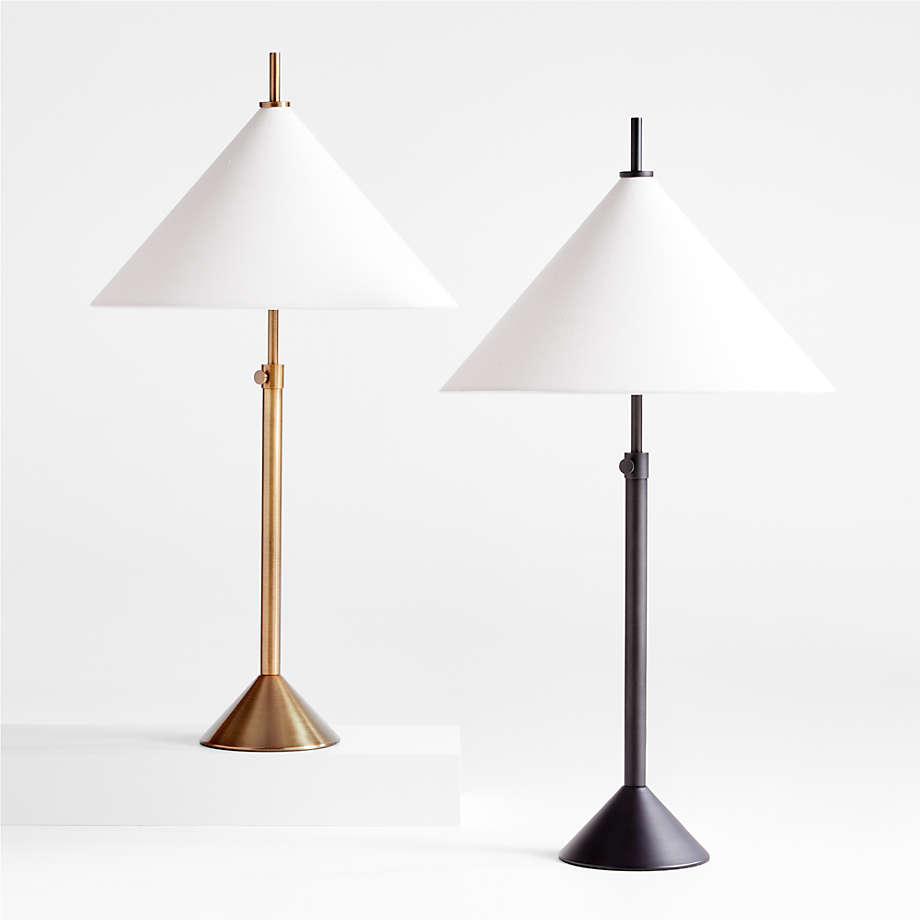 Seymour Telescoping Brass Metal Table Lamp thumbnail 3