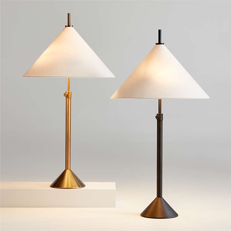 Seymour Telescoping Brass Metal Table Lamp thumbnail 4