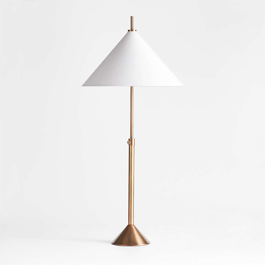 Seymour Telescoping Brass Metal Table Lamp thumbnail 5