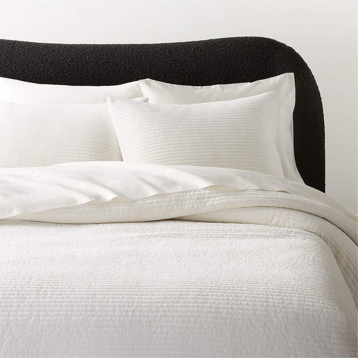 SHADOW IVORY VELVET KING PILLOW SHAMS thumbnail 2