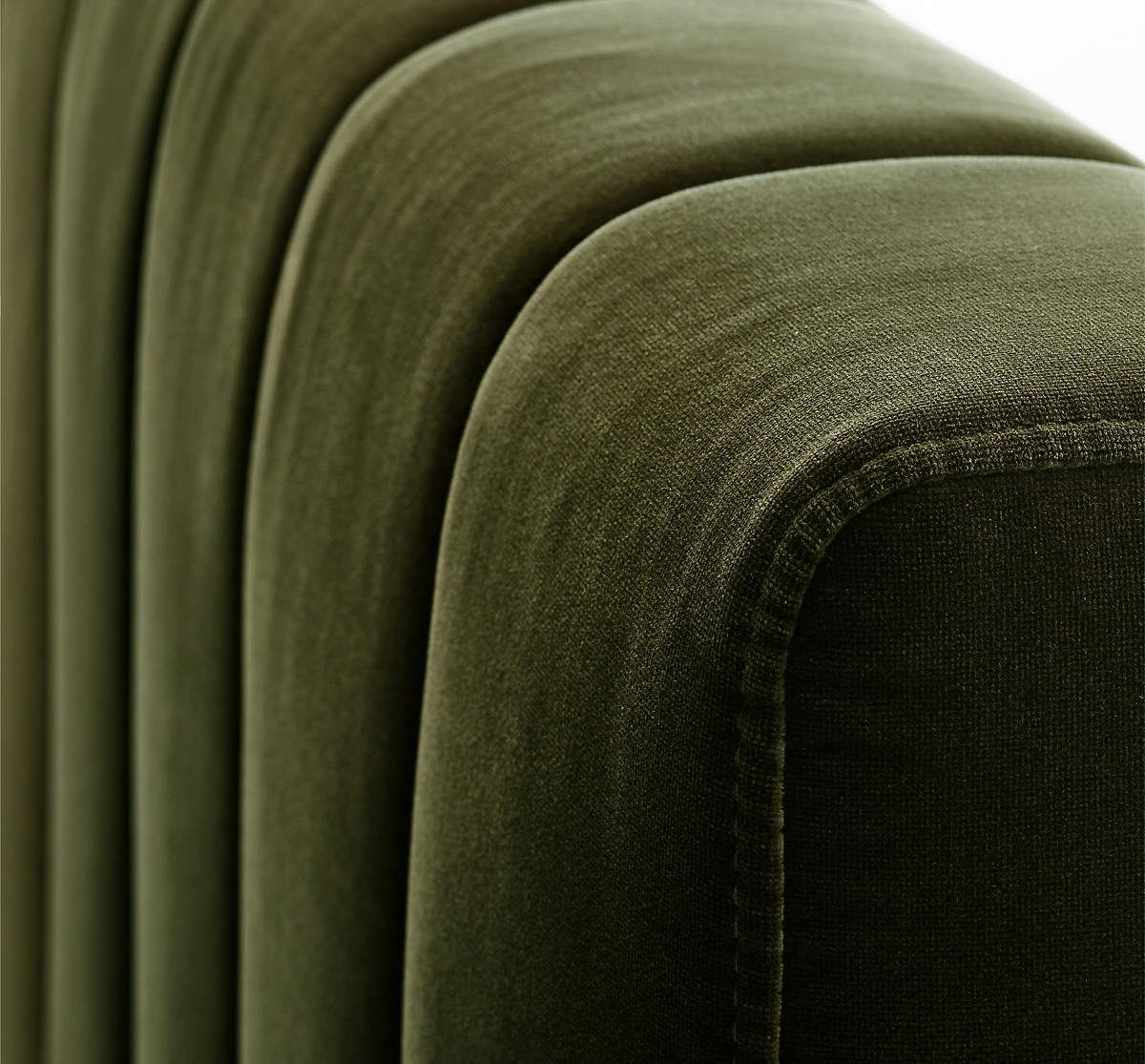 FORTE CHANNELED GREEN VELVET KING BED thumbnail 6