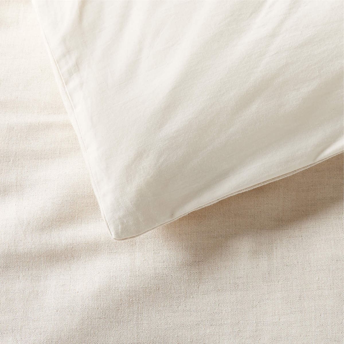 KELLEN ORGANIC COTTON-BLEND BEIGE KING PILLOW SHAMS thumbnail 2
