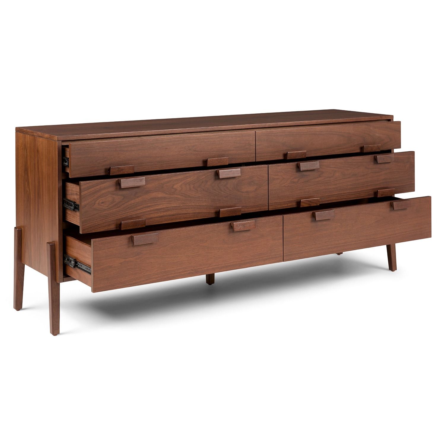 Vireo Walnut 6-Drawer Double Dresser thumbnail 2