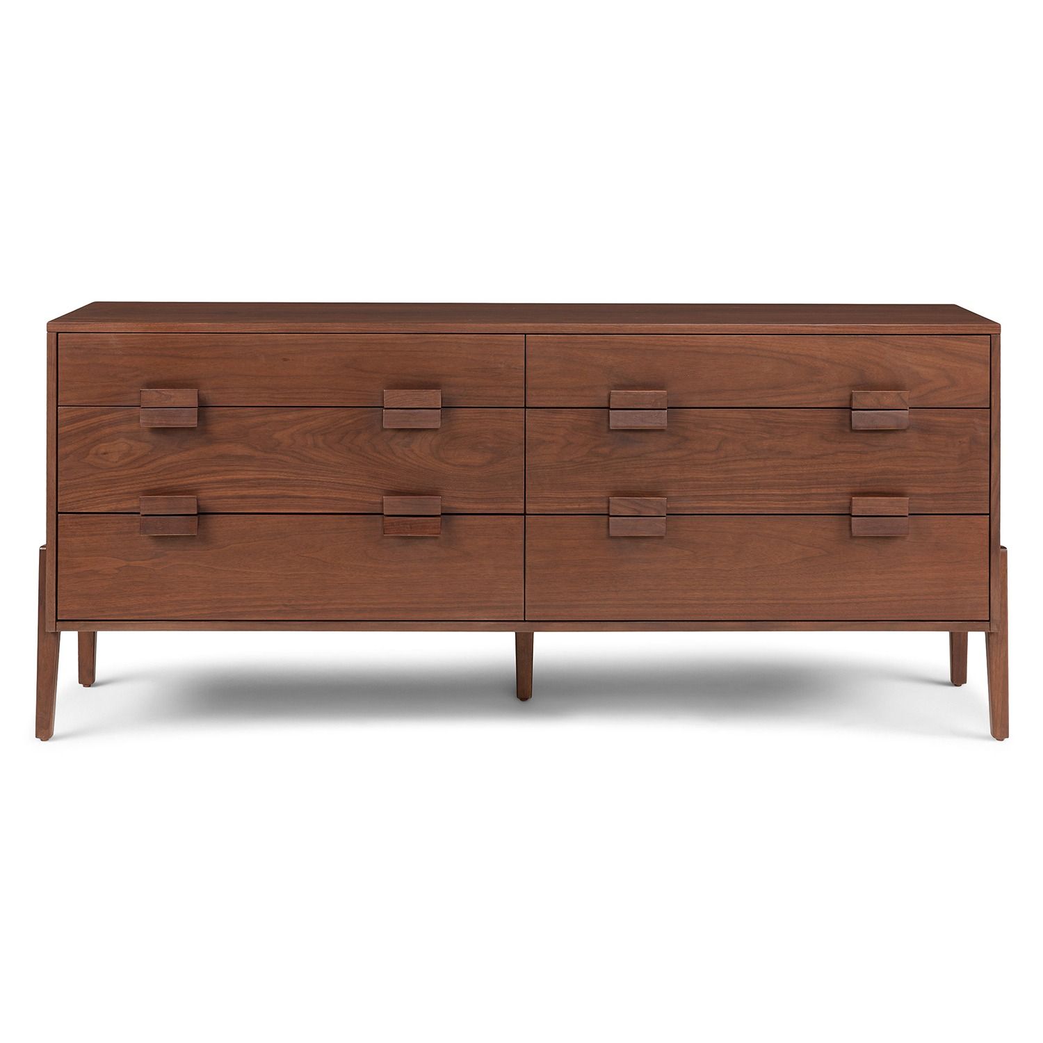Vireo Walnut 6-Drawer Double Dresser thumbnail 3