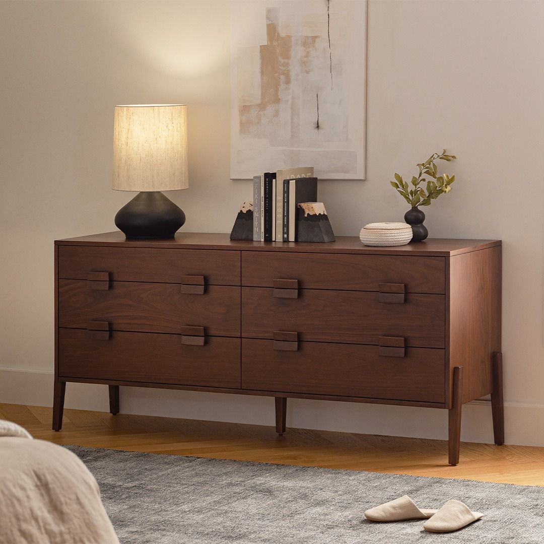 Vireo Walnut 6-Drawer Double Dresser thumbnail 8