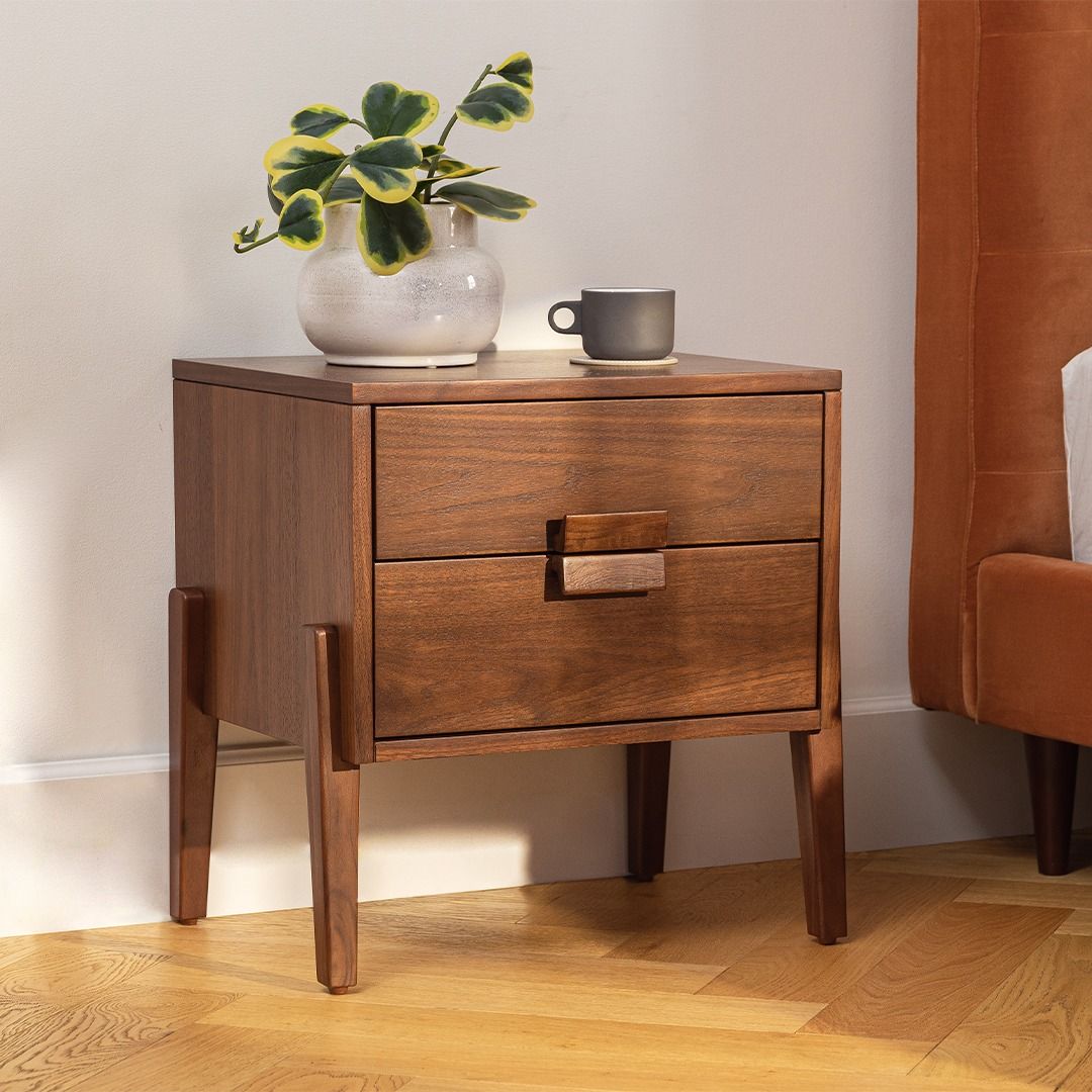 Vireo Walnut 2-Drawer Nightstand thumbnail 8