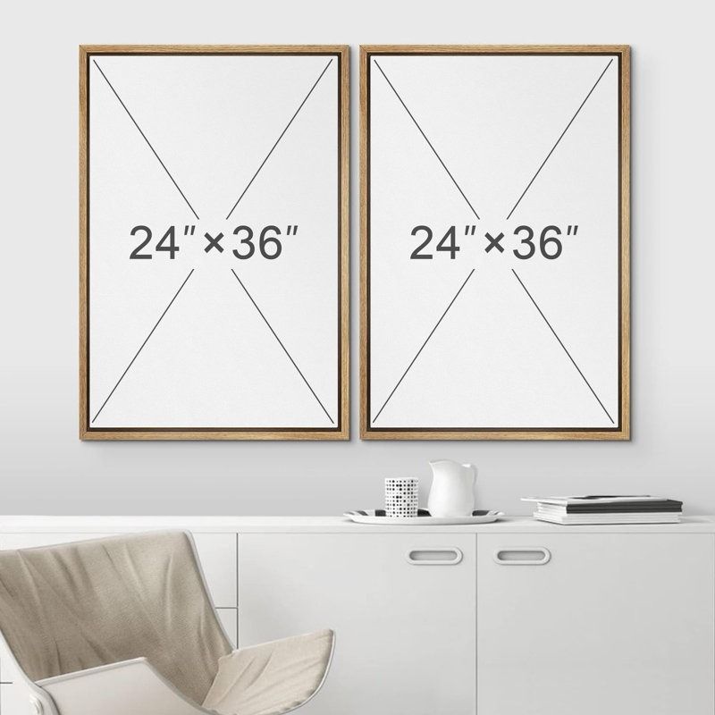 Mid-Century Green And Yellow Polygon Collage Abstract Shapes Modern 2 Pieces on Canvas thumbnail 3