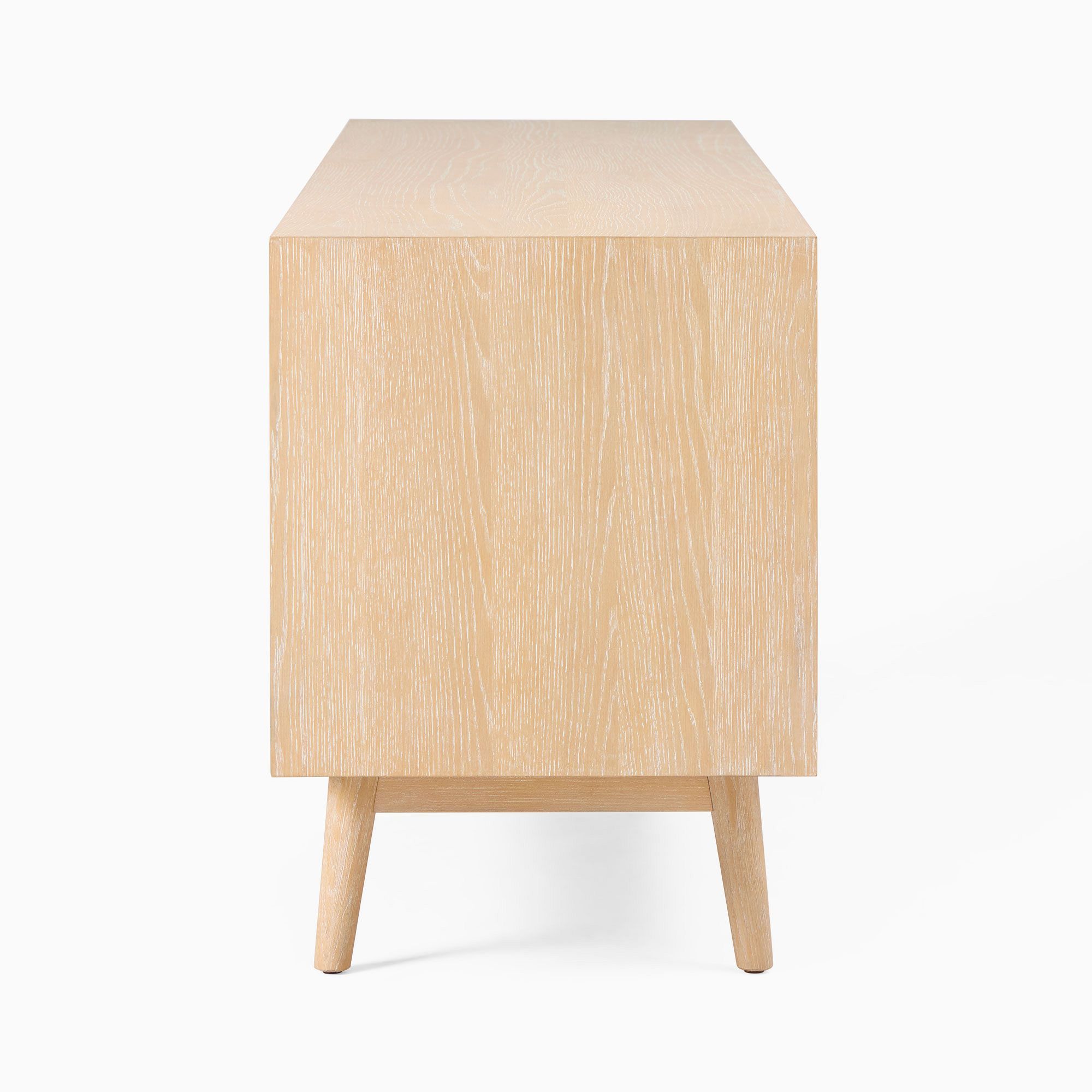 Mid Century Media Console_Cerused White thumbnail 3