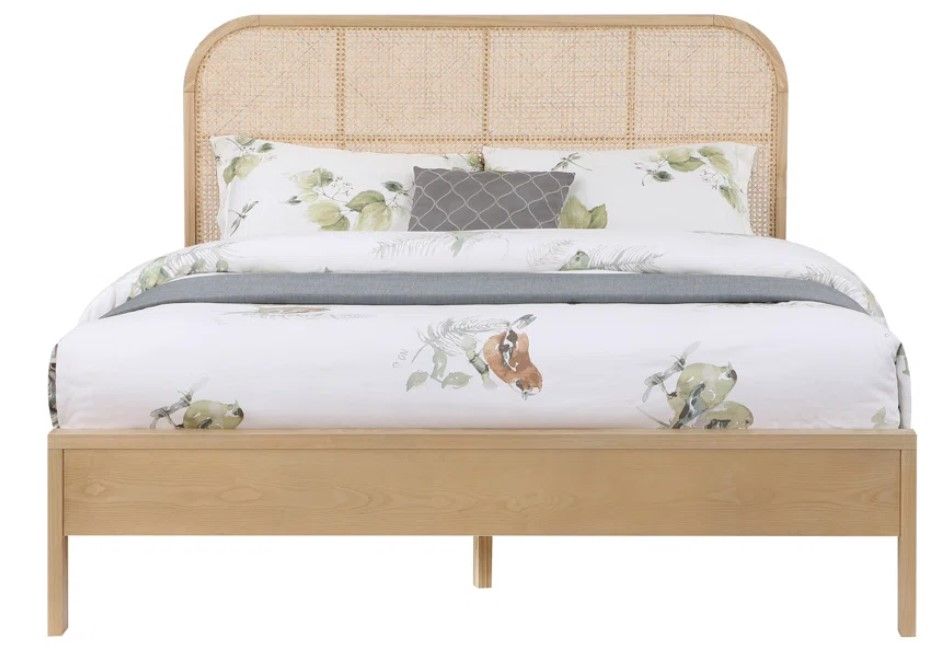 Liliana Wood Cane Platform Bed thumbnail 3
