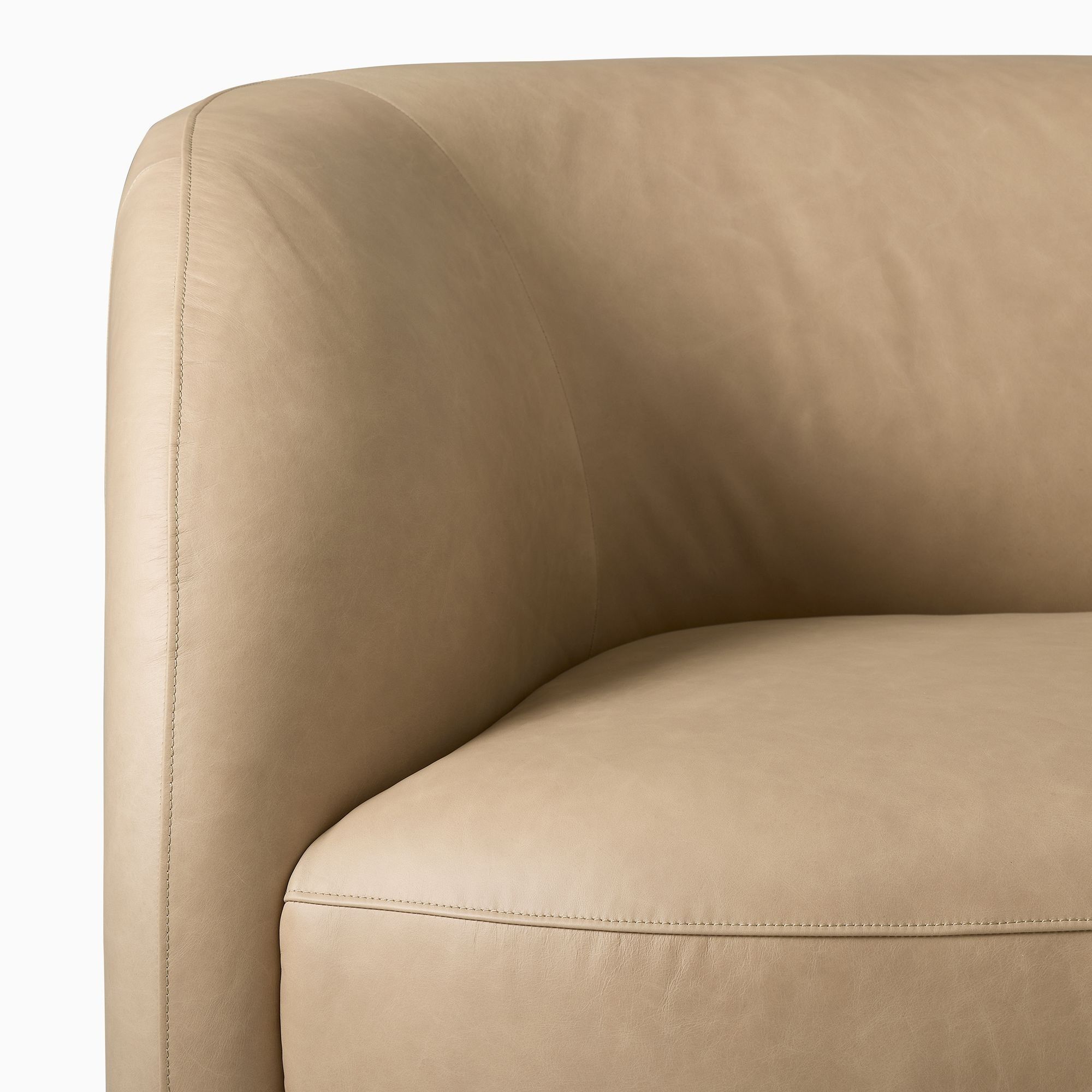 Laurent Leather 2-Piece Wedge Chaise Sectional thumbnail 5