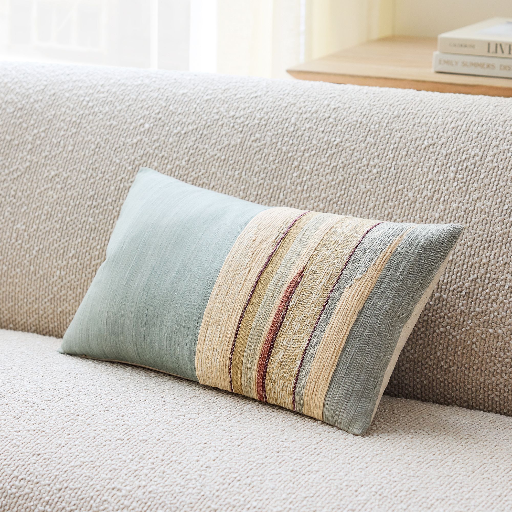 Mixed Woven Landscape Pillow Cover 12x21 thumbnail 2