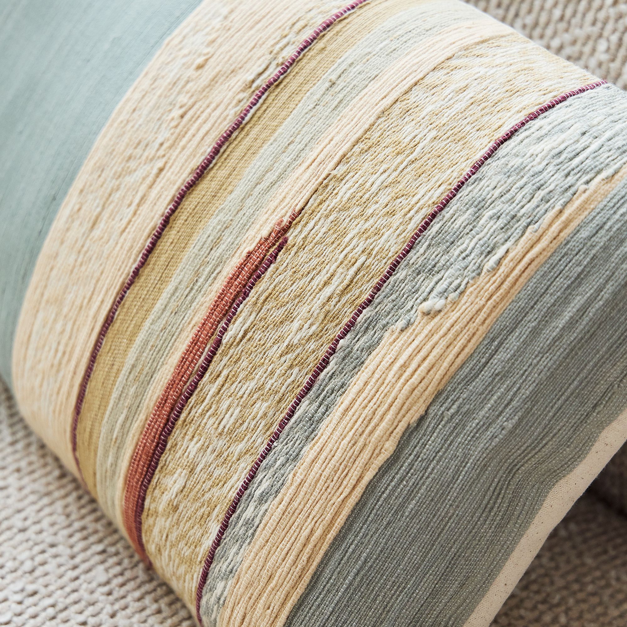 Mixed Woven Landscape Pillow Cover 12x21 thumbnail 3