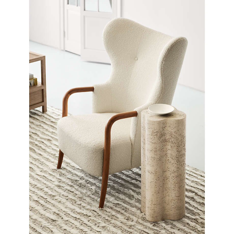Fleur Tall Faux Travertine Resin Drink Table thumbnail 2