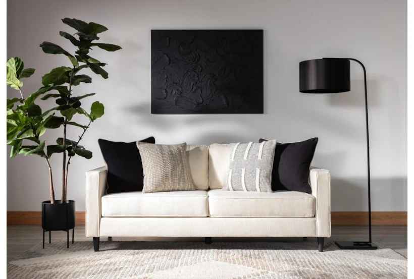 Calais Vanilla Beige Modern 78" Sofa thumbnail 2