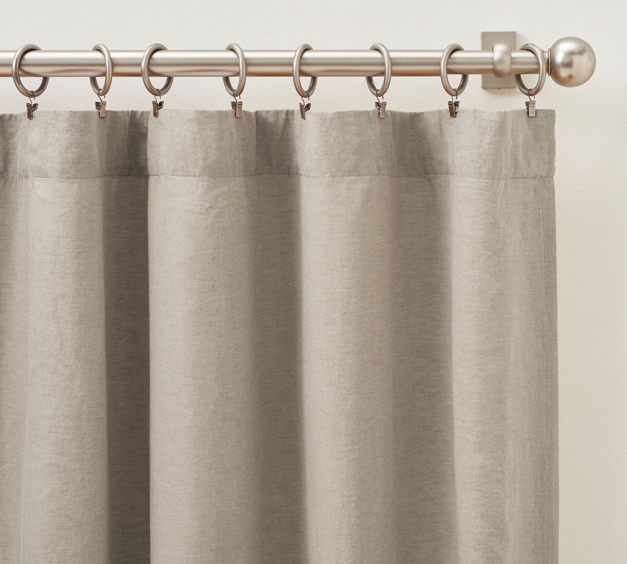 Custom Belgian Flax Linen Blackout Curtain - Flax-60"x180" thumbnail 2