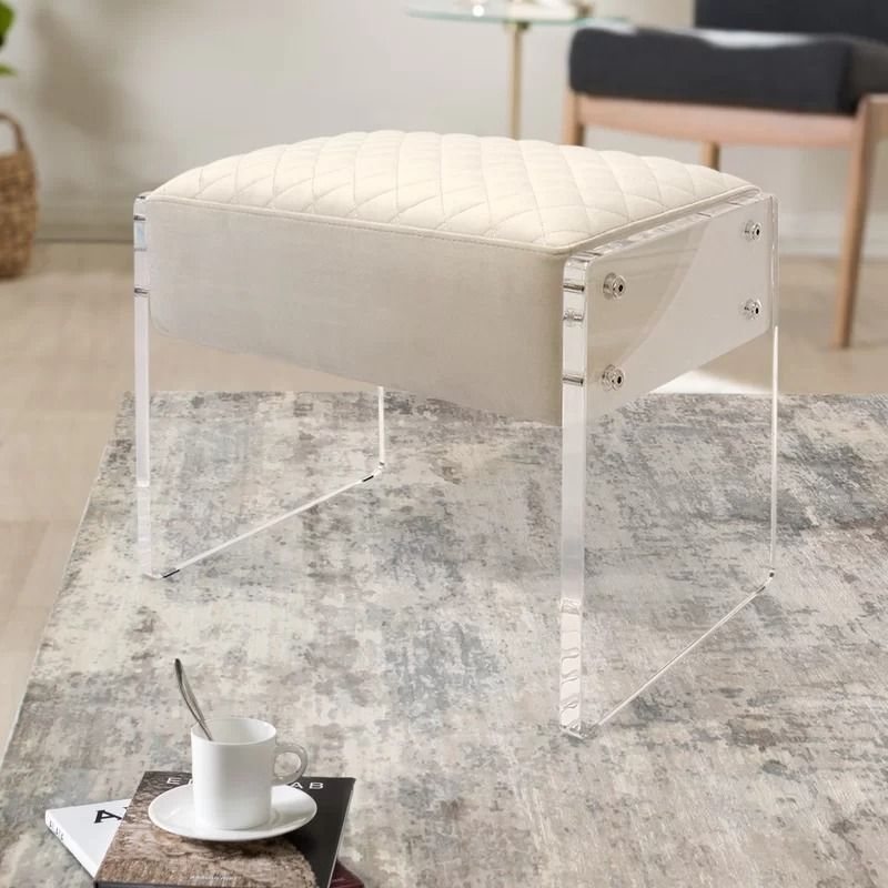 Tribecca Acrylic Base Accent Stool thumbnail 2
