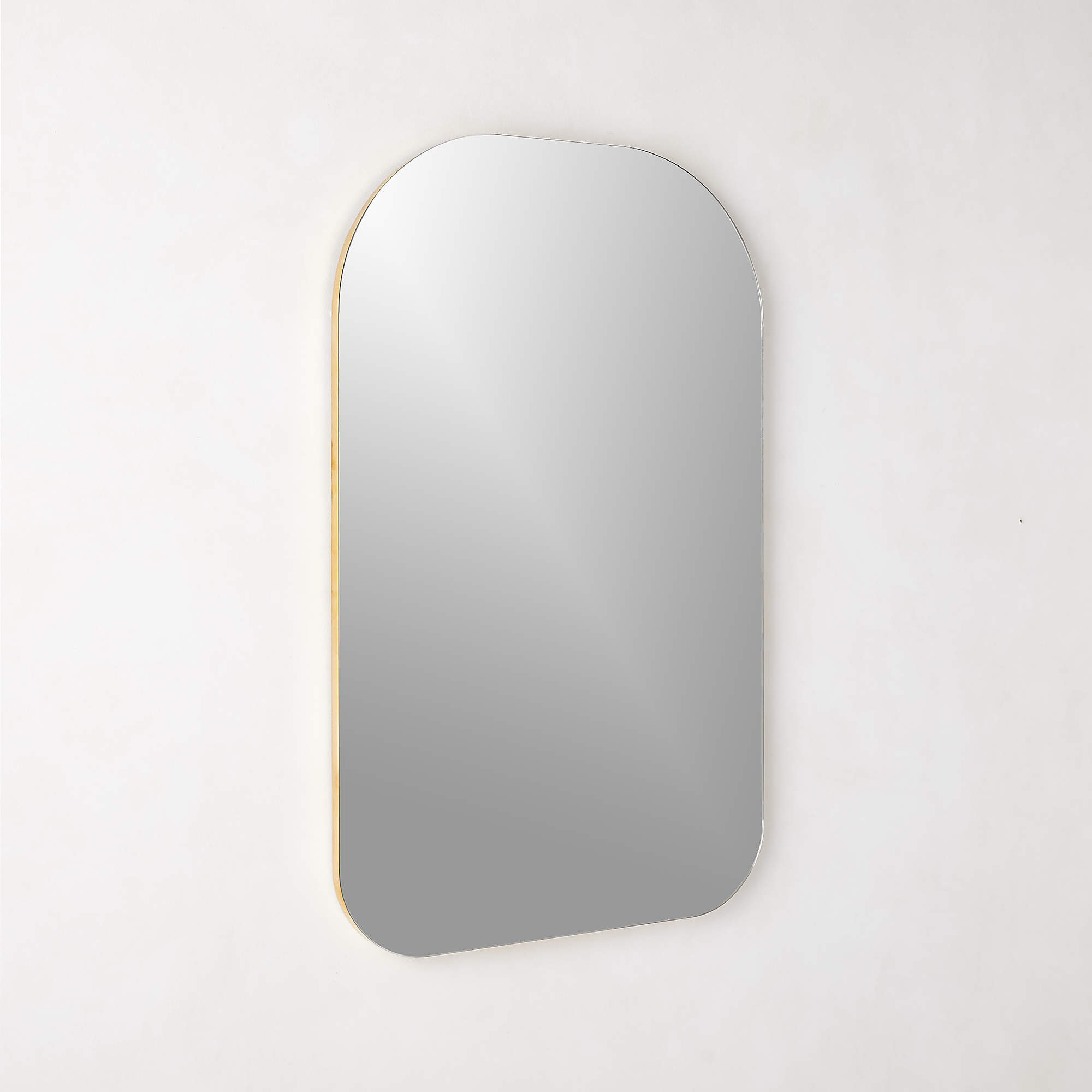Audre Brass Arched Wall Mirror-25"x40" thumbnail 3
