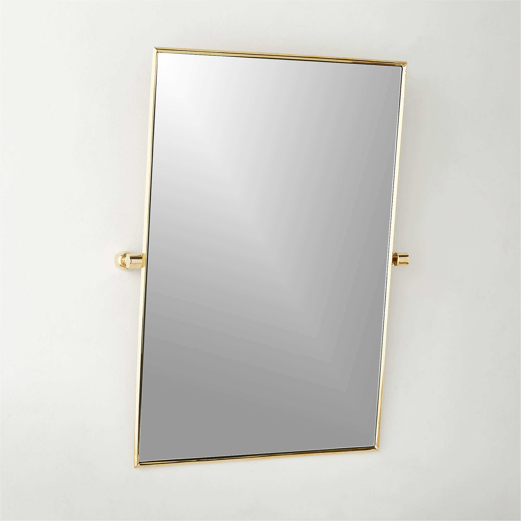 Blaine Polished Brass Rectangular Pivot Wall Mirror-24"x36" thumbnail 2