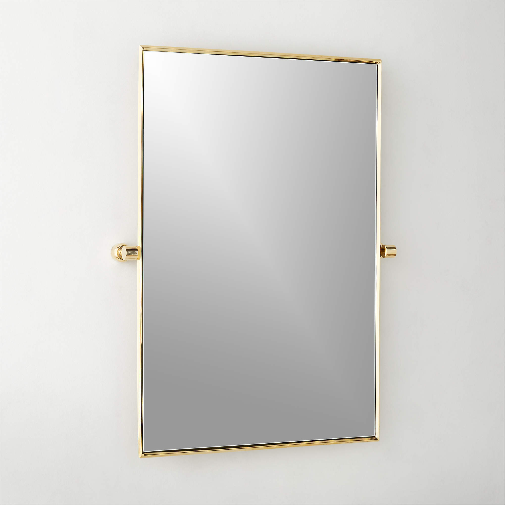 Blaine Polished Brass Rectangular Pivot Wall Mirror-24"x36" thumbnail 4