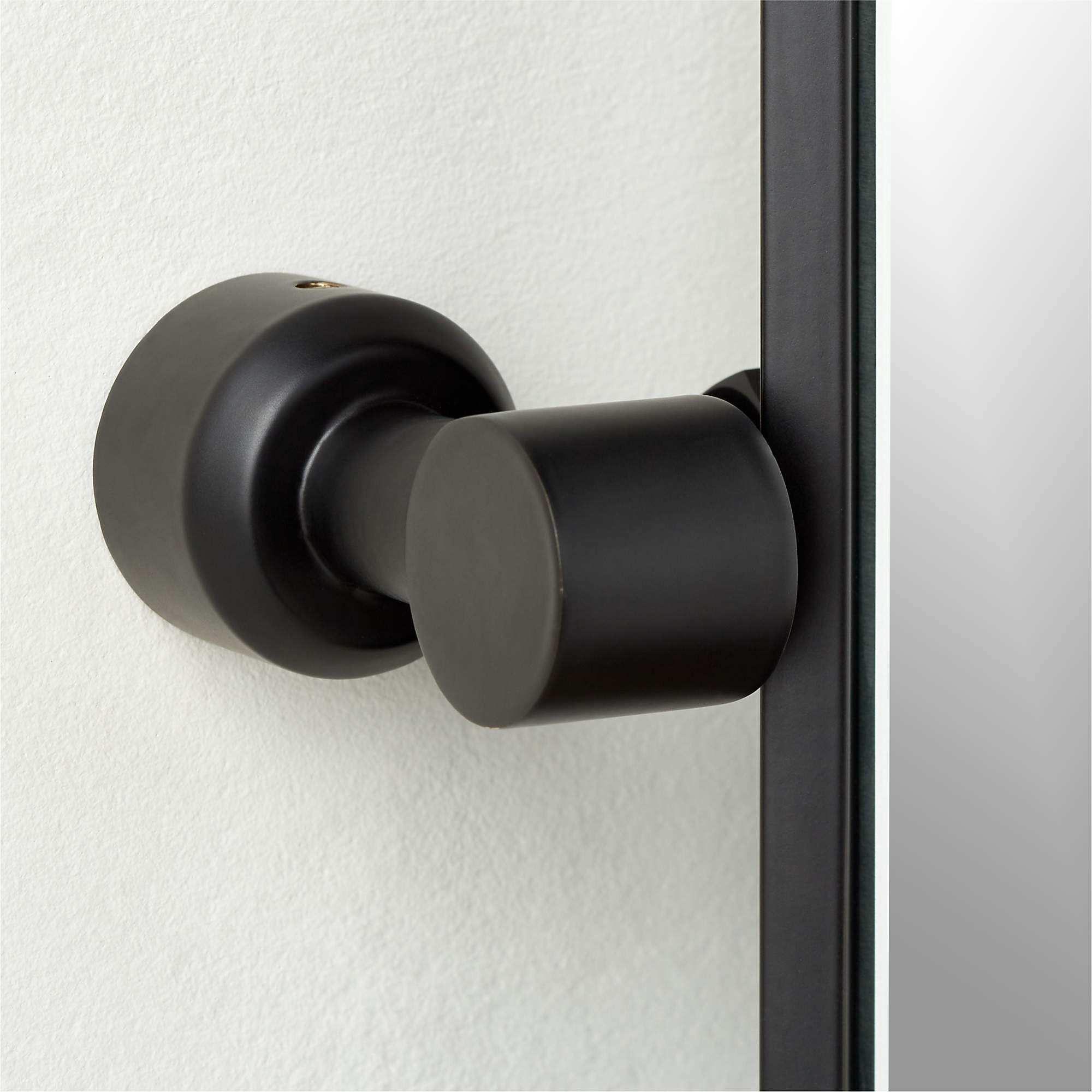 Blaine Matte Black Rectangular Pivot Wall Mirror thumbnail 3