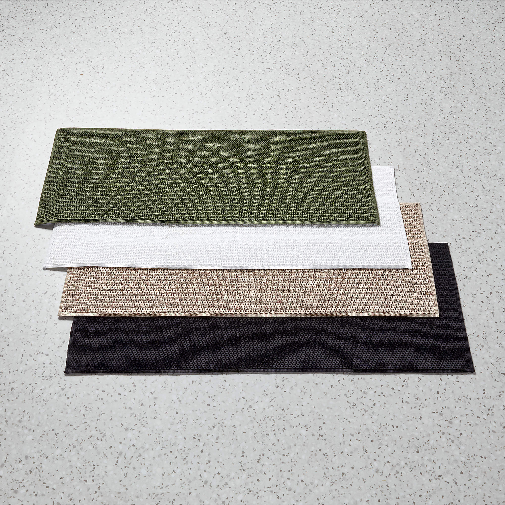 En Pointe Organic Cotton Green Bath Runner Rug-24"x60" thumbnail 2