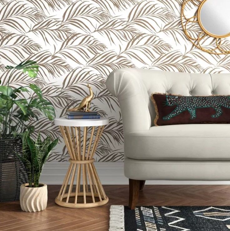 Aloysia Rattan End Table White thumbnail 2