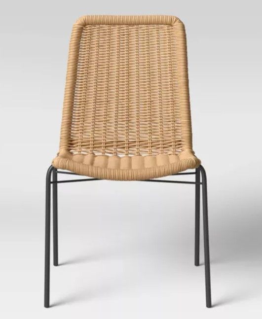 Resin Wicker Stack Outdoor Patio Dining Chair thumbnail 2