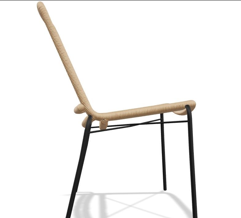 Resin Wicker Stack Outdoor Patio Dining Chair thumbnail 3