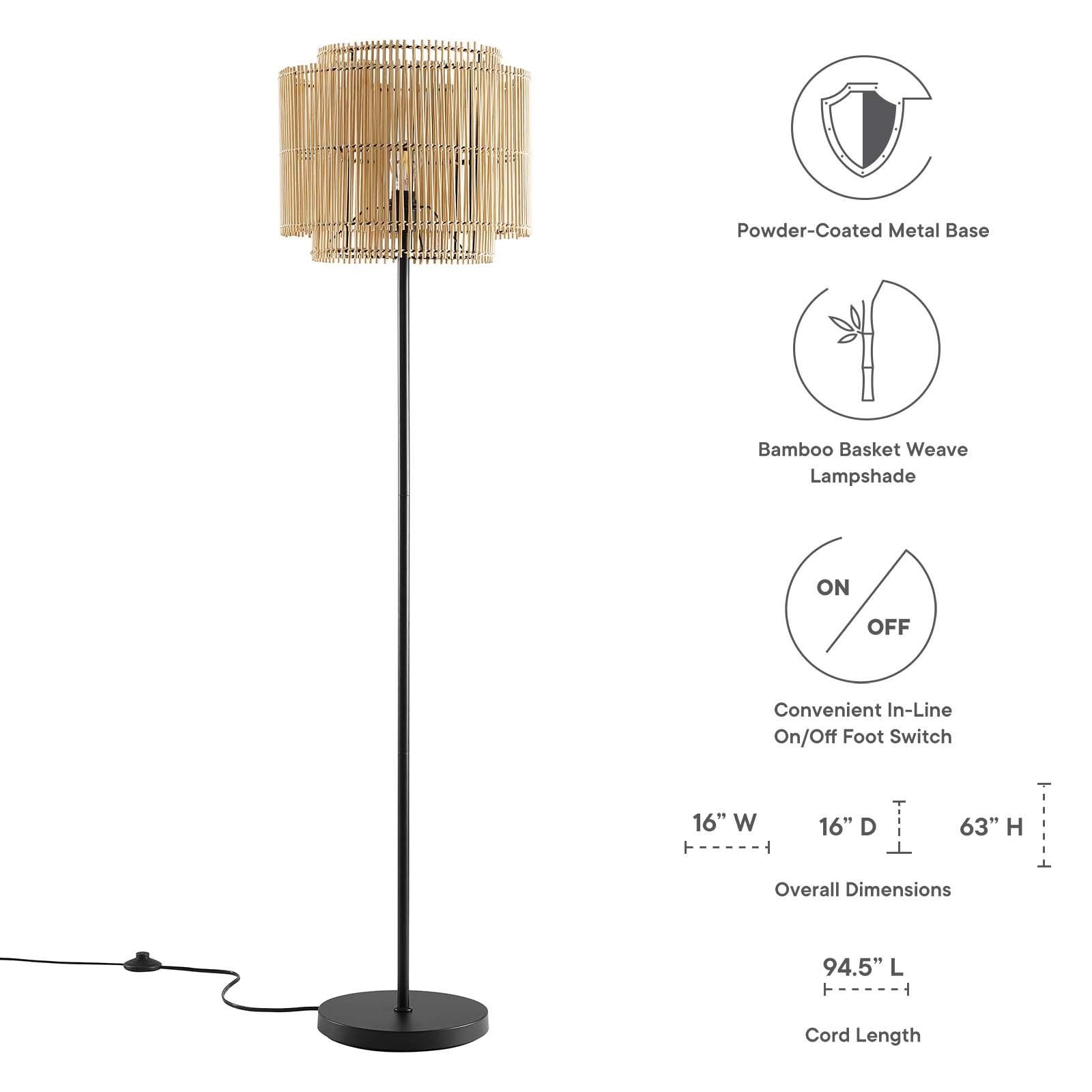 Coastal Rattan Floor Lamp thumbnail 2