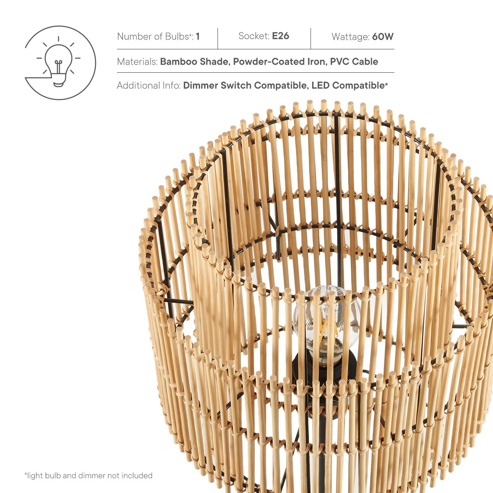 Coastal Rattan Floor Lamp thumbnail 3