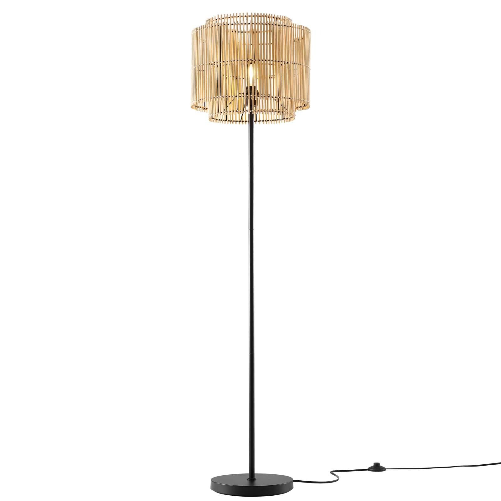 Coastal Rattan Floor Lamp thumbnail 4