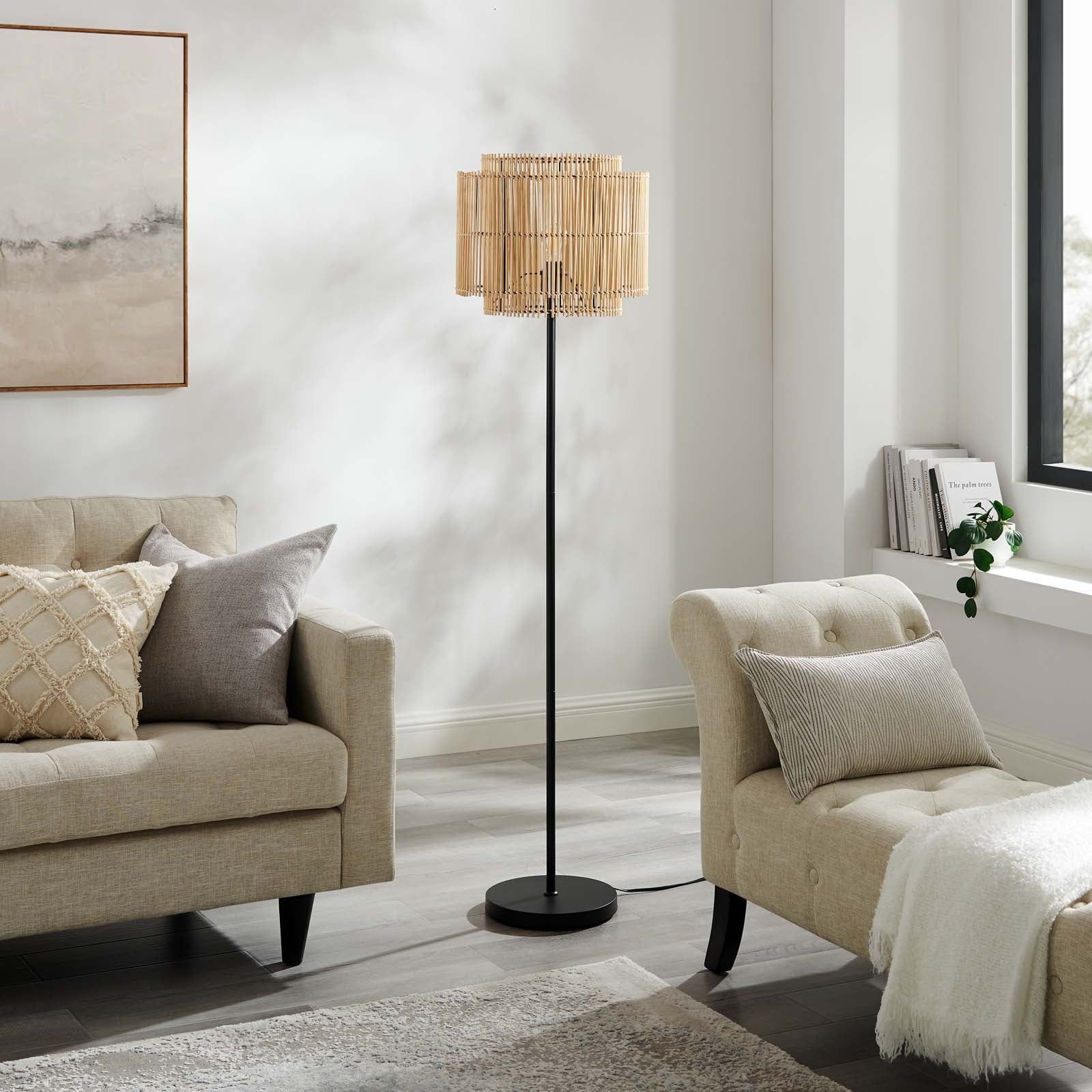 Coastal Rattan Floor Lamp thumbnail 8