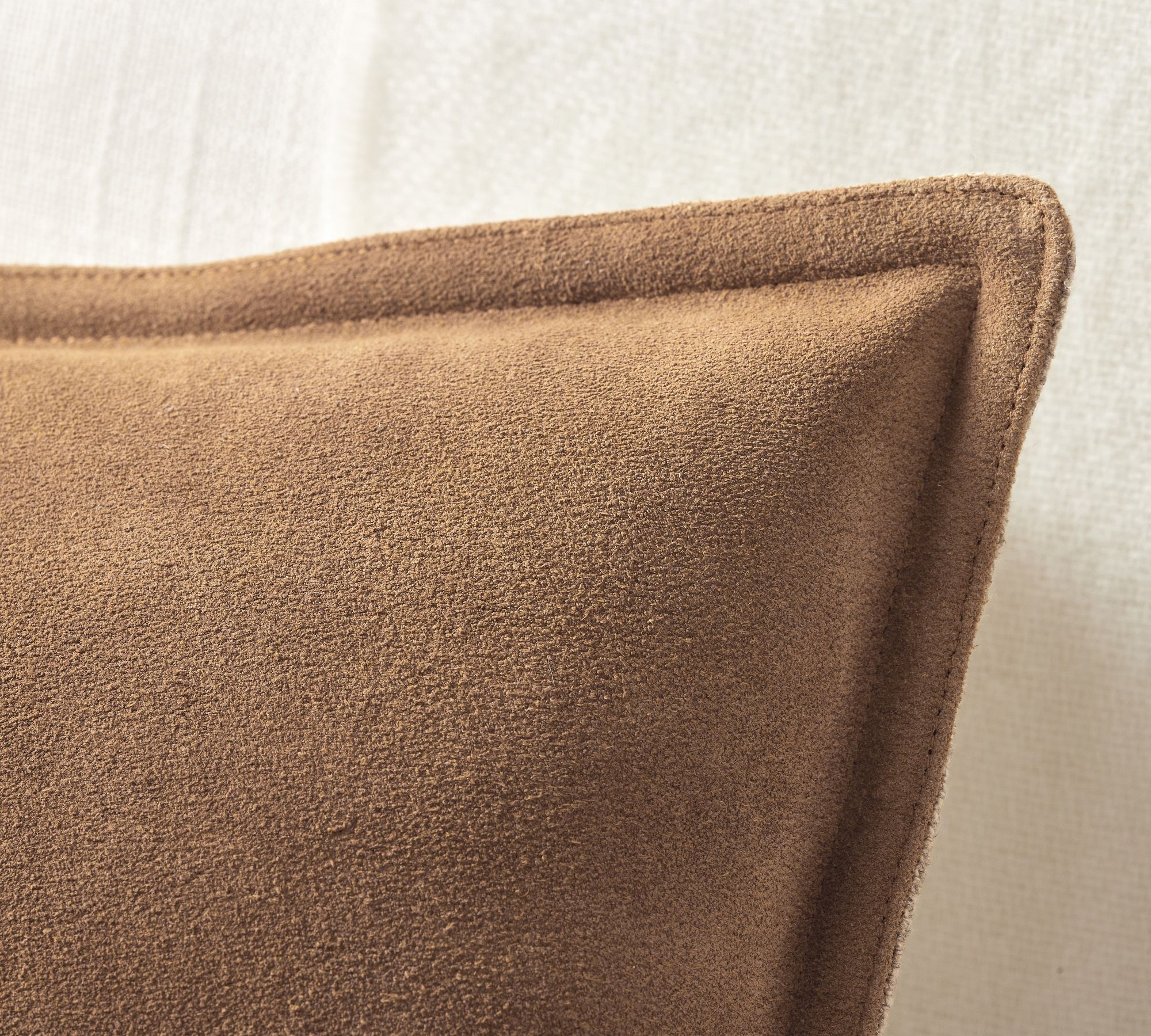 Pieced Suede Lumbar Pillow 16x26 thumbnail 4