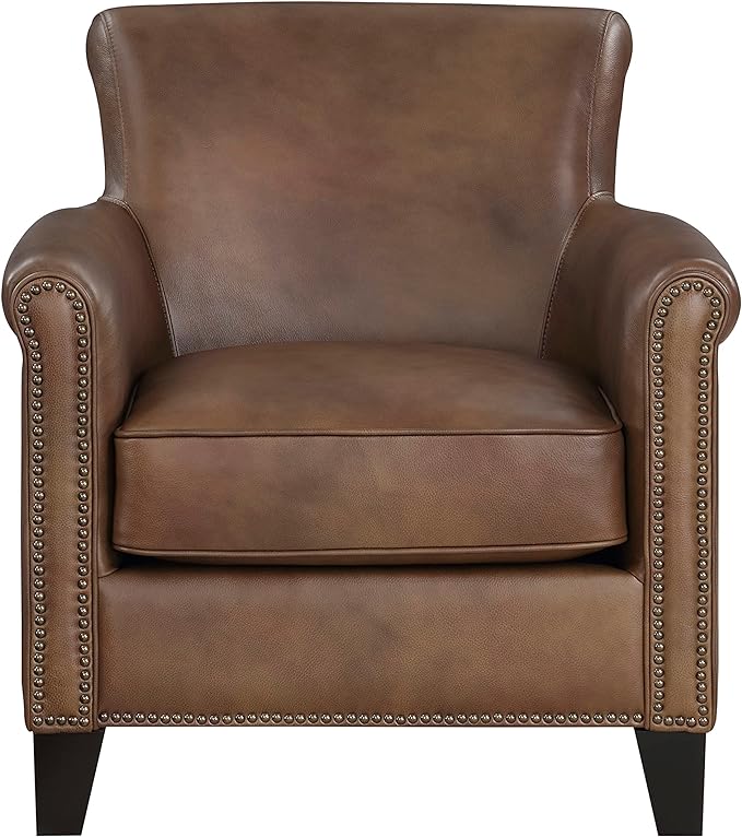 Lexicon Boise Leather Accent Chair Brown thumbnail 2