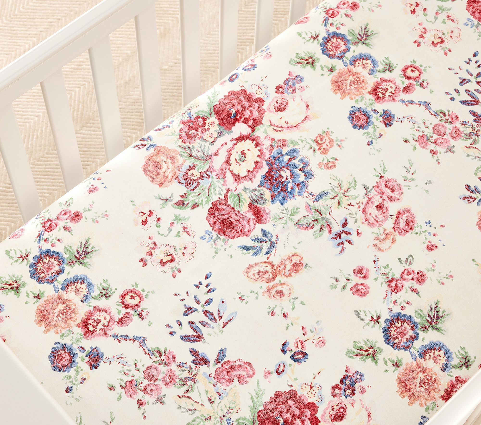 Eleanor Floral Organic Crib Fitted Sheet thumbnail 2