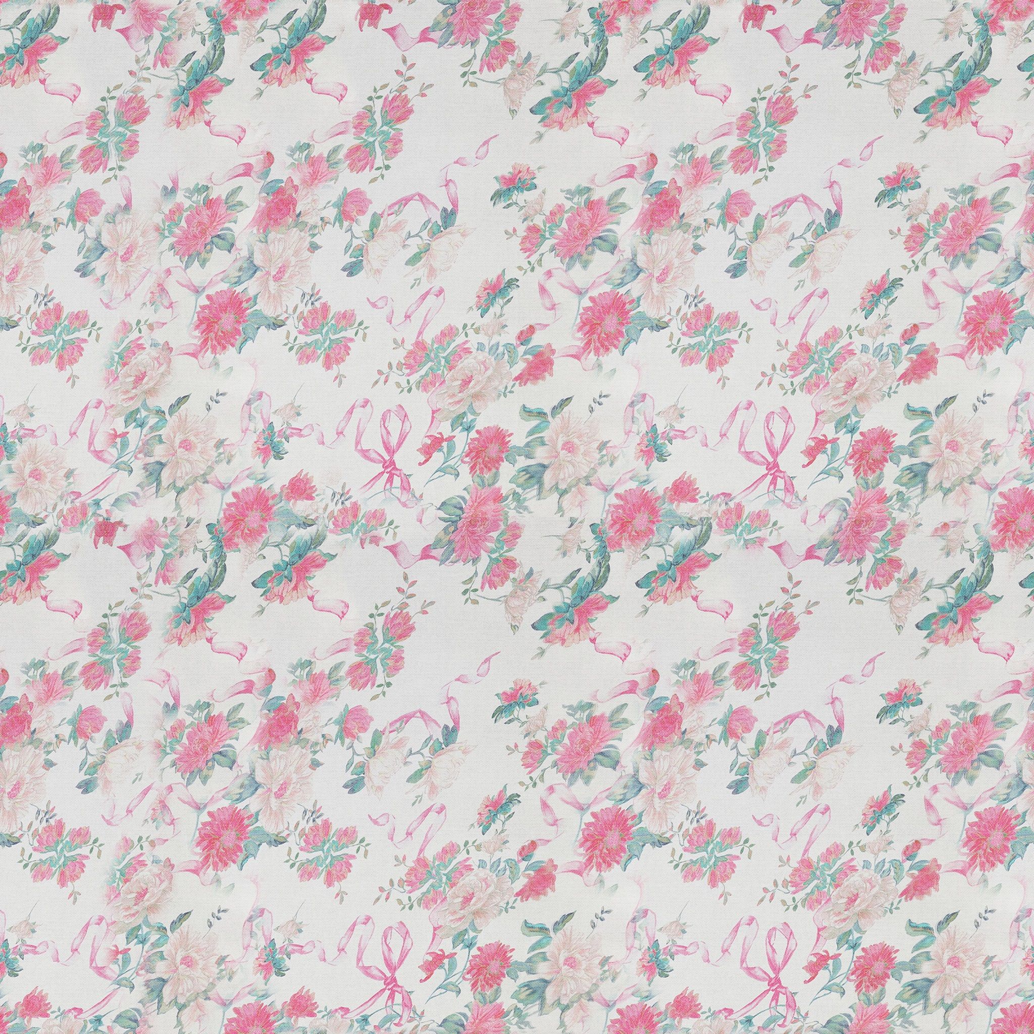 Love Shack Fancy Cabbage Rose Bow Organic Crib Fitted Sheet thumbnail 4