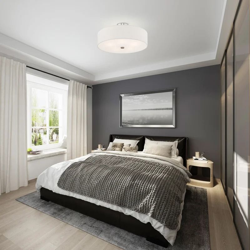 Flaire Fabric Semi Flush Mount thumbnail 2