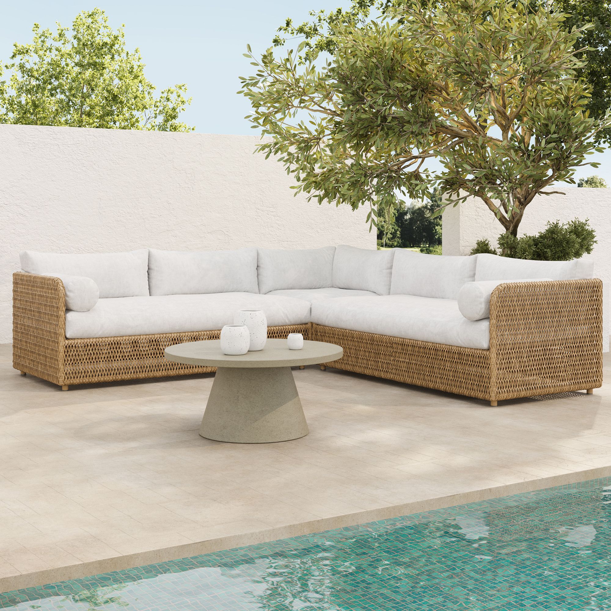 Coastal Outdoor 3-Piece L-Shaped Sectional thumbnail 2