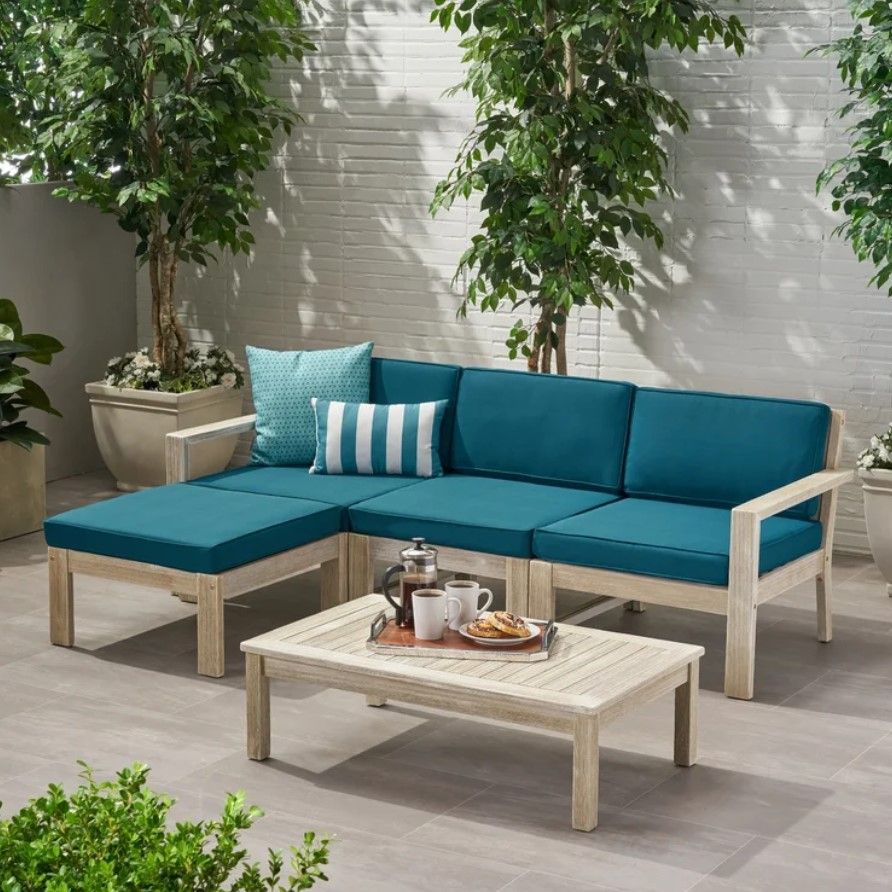 Farlay 3 Person Outdoor Seating Group with Cushions thumbnail 2
