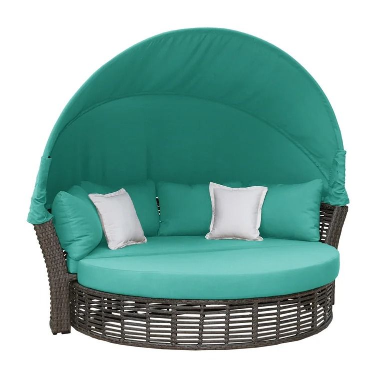 73'' Wicker Outdoor Patio Daybed thumbnail 3