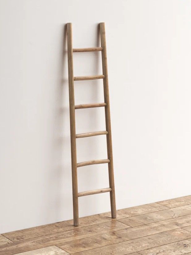 74.4'' Tall Wood Blanket Ladder thumbnail 2