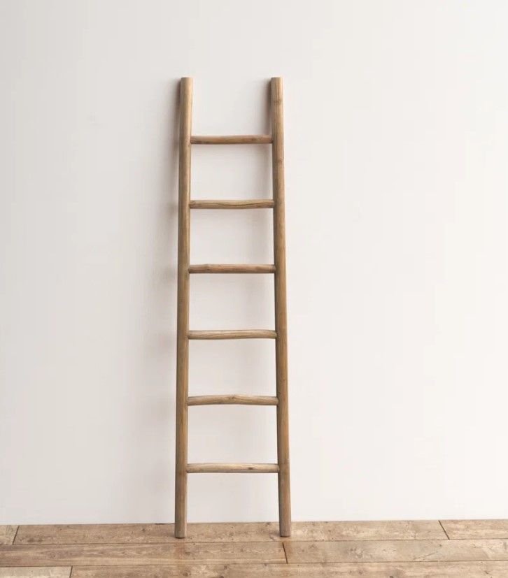 74.4'' Tall Wood Blanket Ladder thumbnail 3