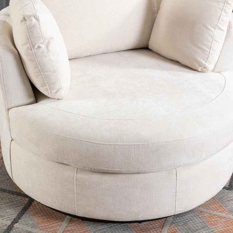 Achorn Polyester Recessed Arm Swivel Barrel Chair thumbnail 8