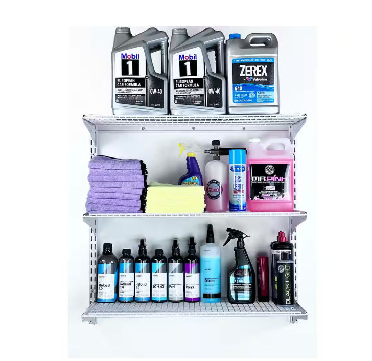 White Steel Garage Wall Shelving thumbnail 2