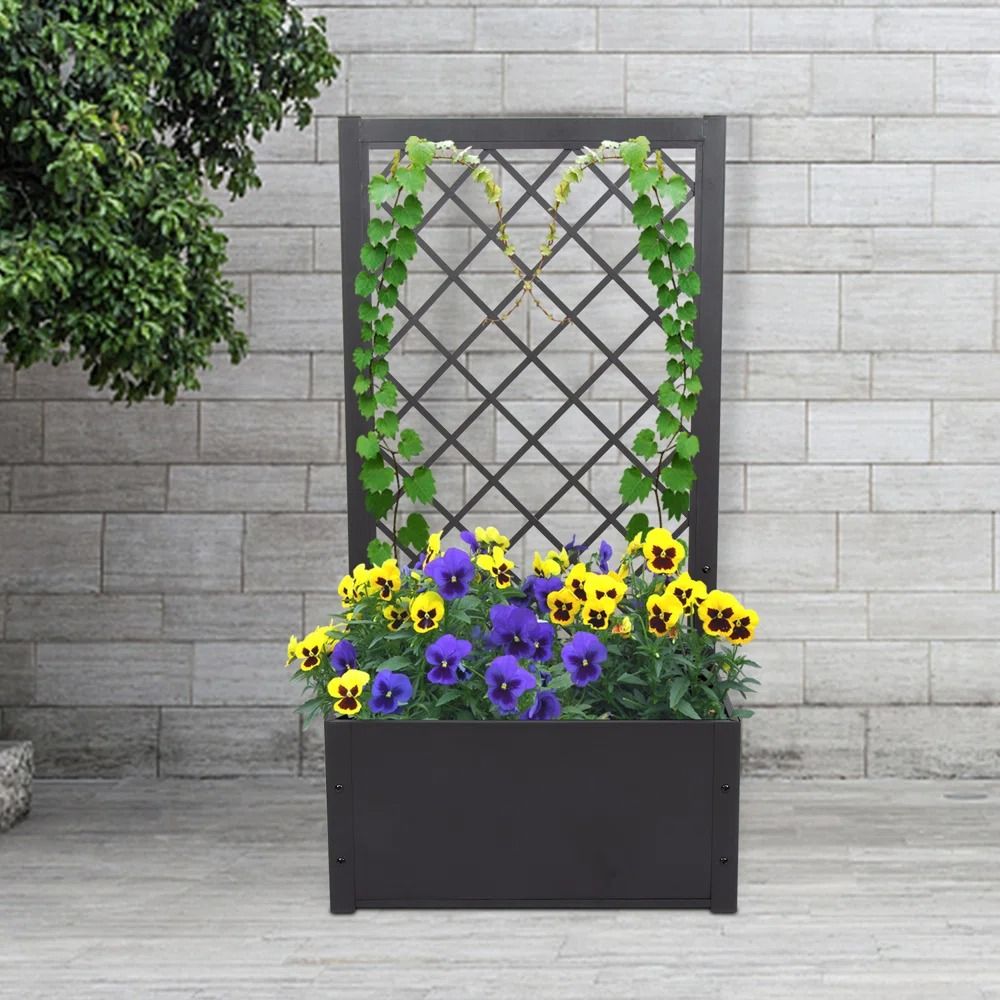 Babak Metal Elevated Planter with Trellis thumbnail 2